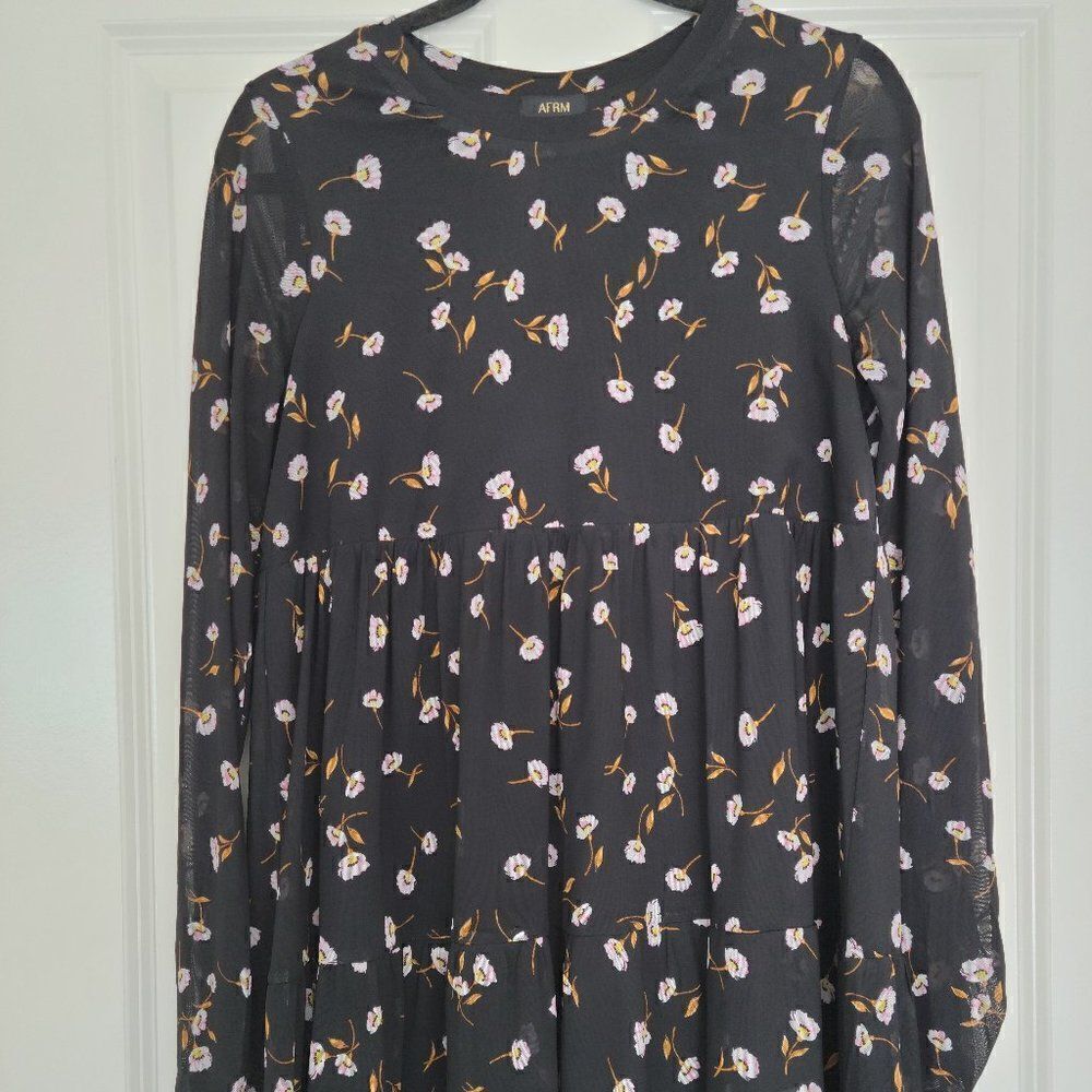 Afrm Long Sleeve Floral Dress size M